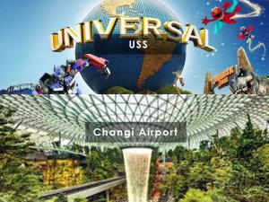 Resorts World Sentosa (USS, SEA)Changi Airport Or Any Singapore 1 Stop